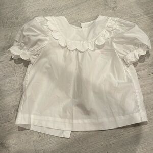 Jacadi Size 4 scalloped blouse
